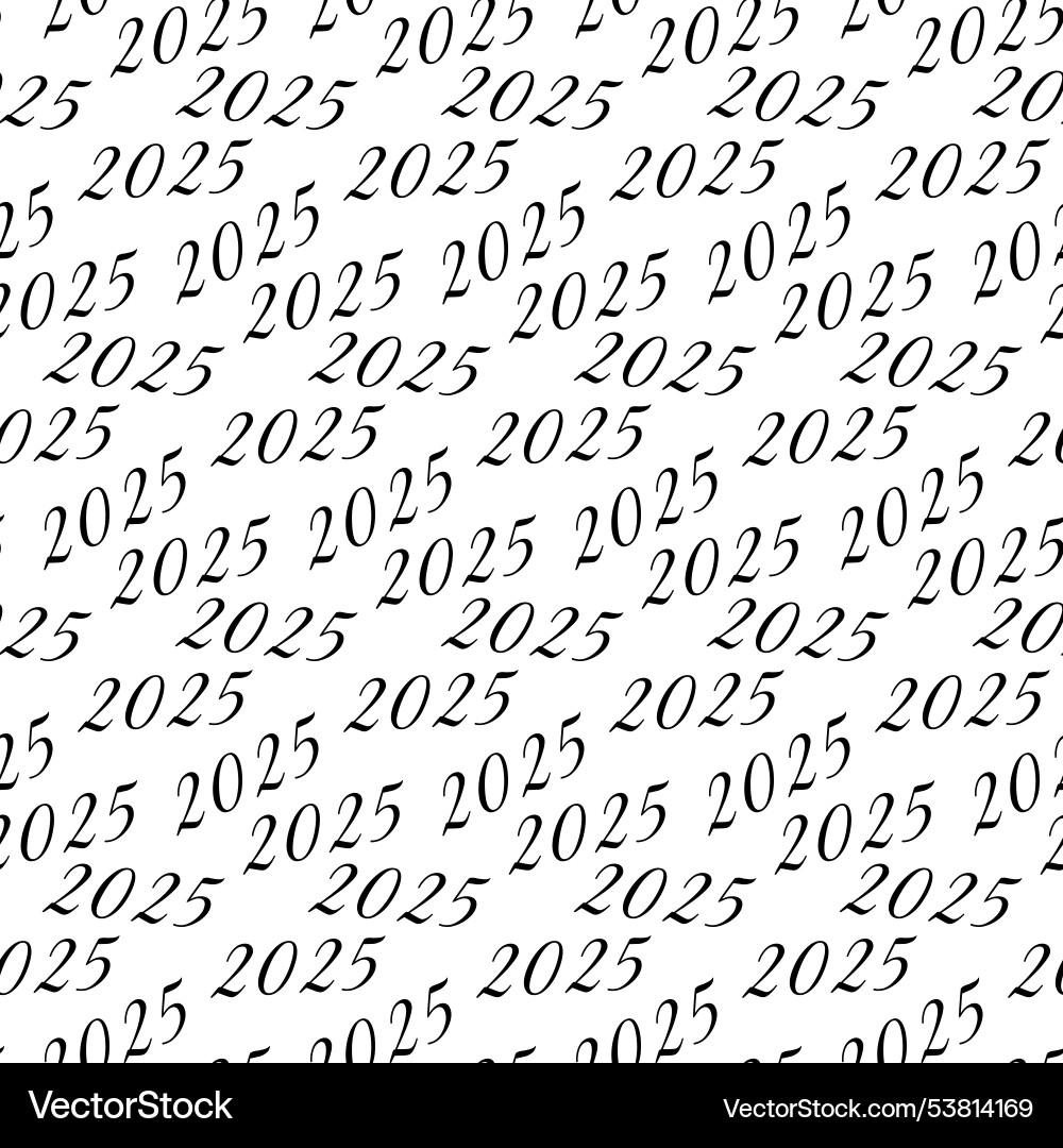 2025 new years date seamless pattern minimalistic 2025 new years date seamless pattern minimalistic vector image