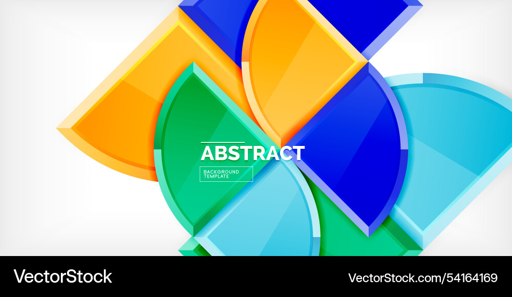 Abstract background - circles and round triangles Abstract background - circles and round triangles Vector Image
