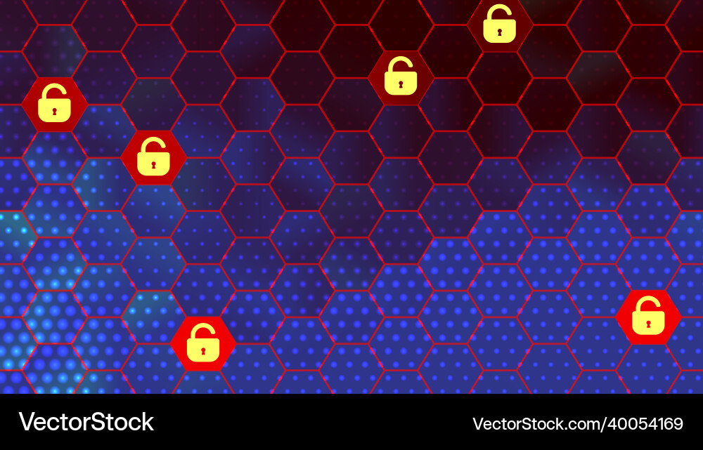 Abstrakte Technologie hexagonale Hintergrund Hacking Abstrakte Technologie hexagonale Hintergrund Hacking vektorbild