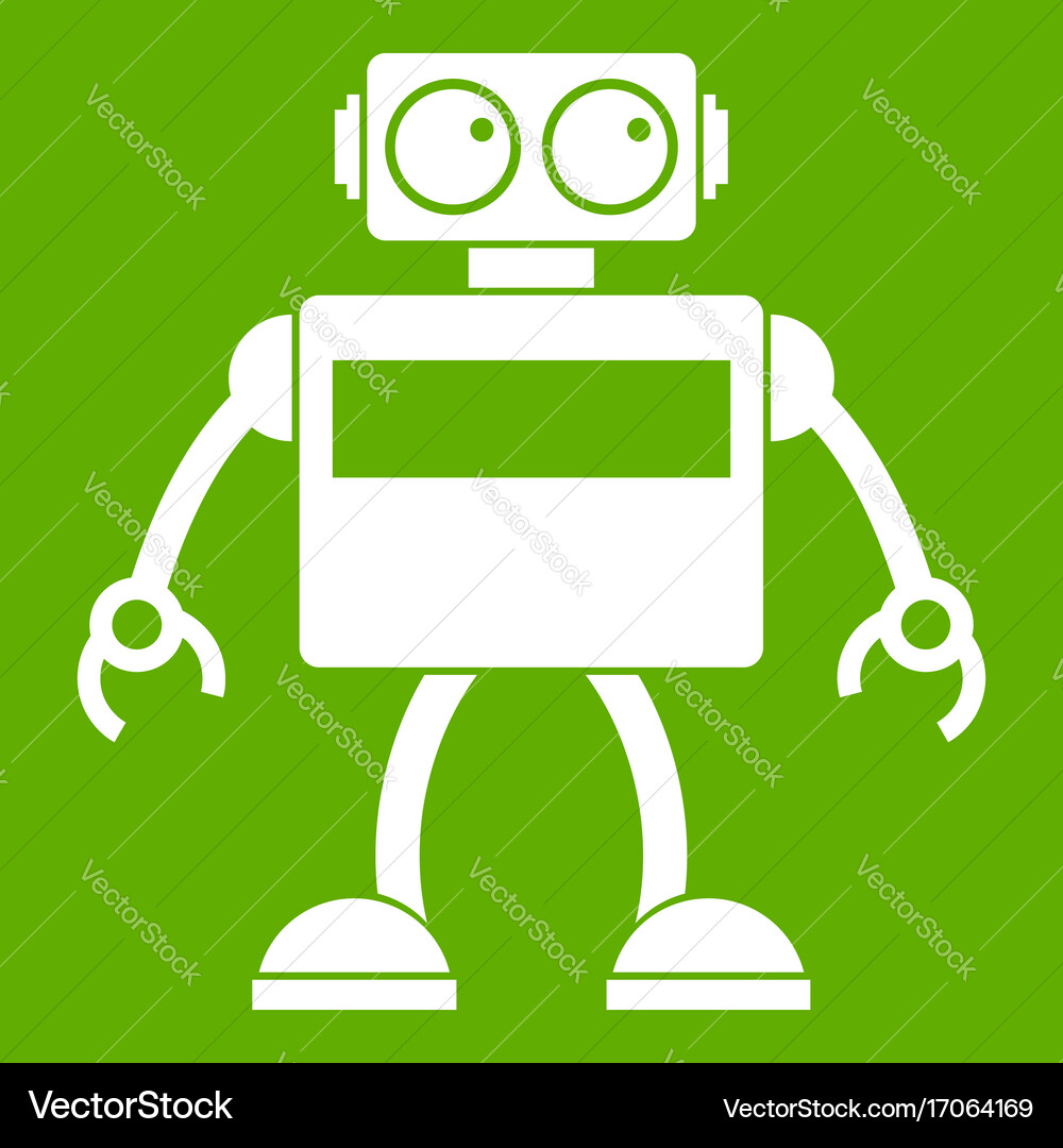 Android robot icon green vector image