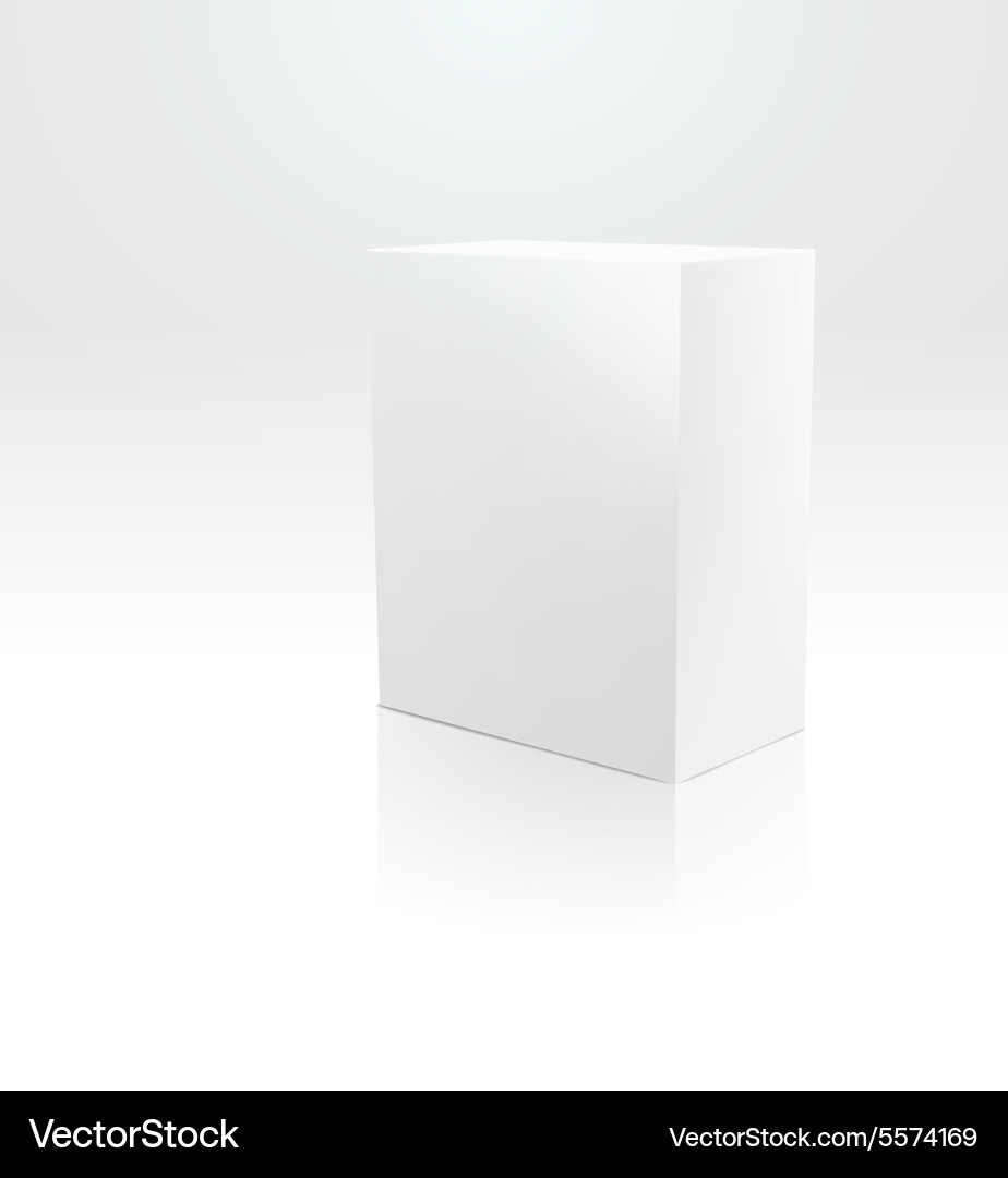 Blank box on white background Royalty Free Vector Image