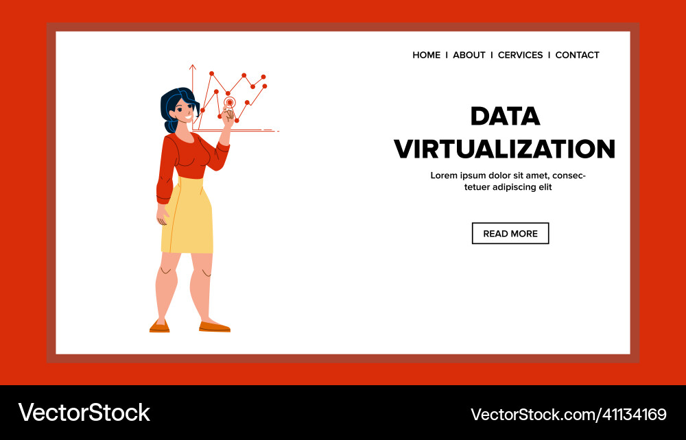 Data virtualization Vector Image