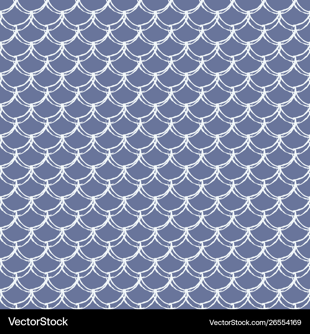Fish scale seamless pattern vector image