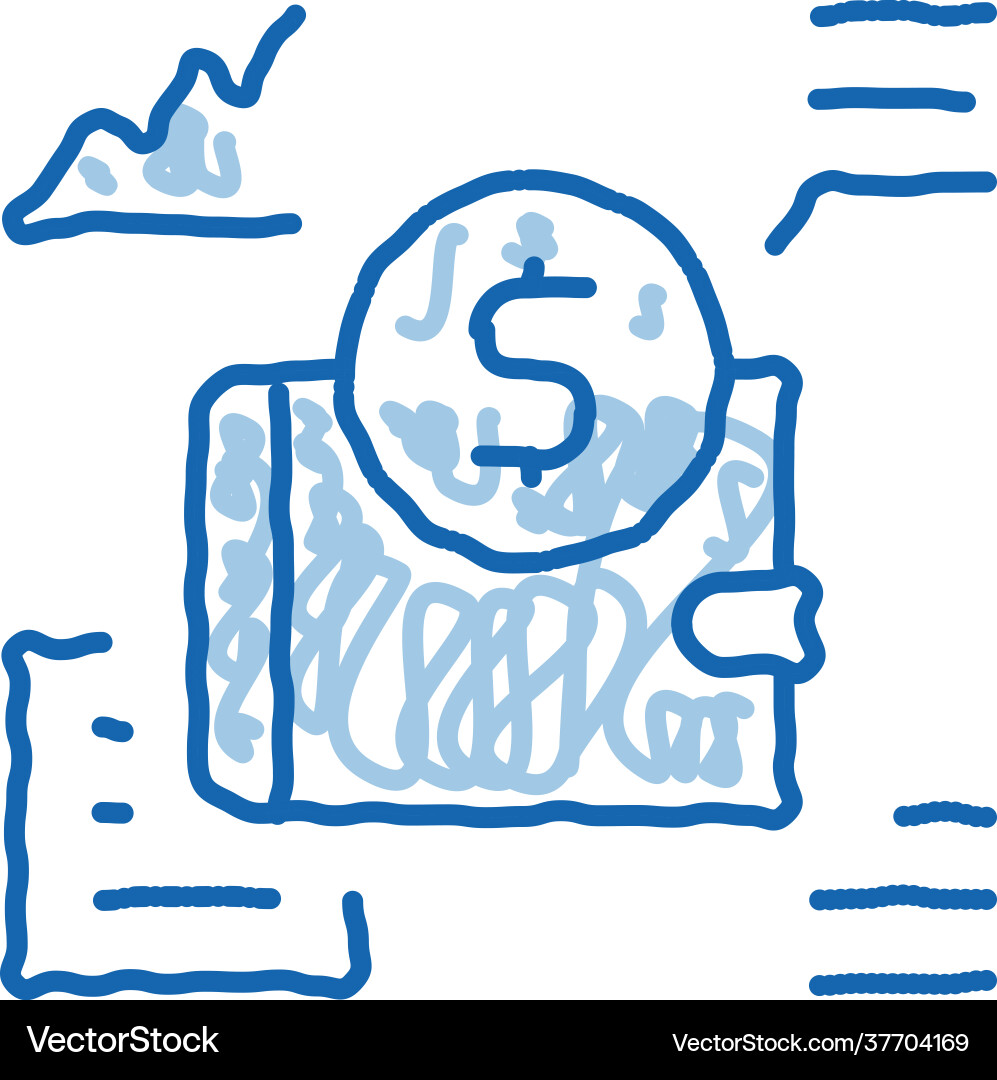 Learning functions parsing doodle icon hand drawn vector image