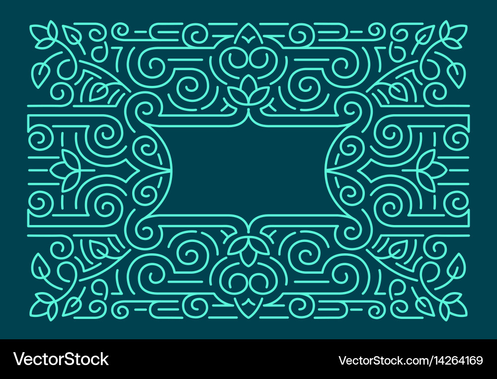 Linear frames design template vector image