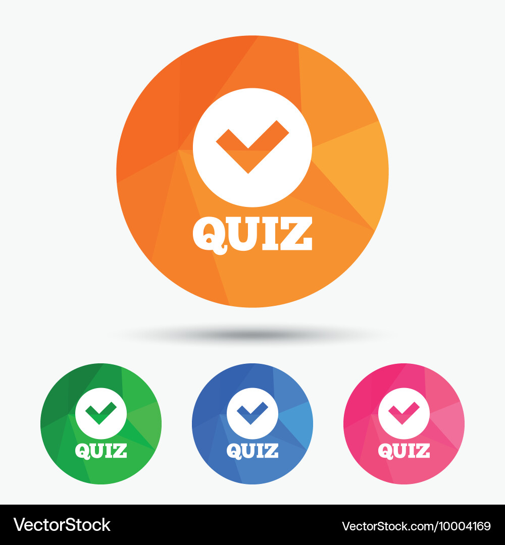 Quiz sign icon questions and answers game vector image