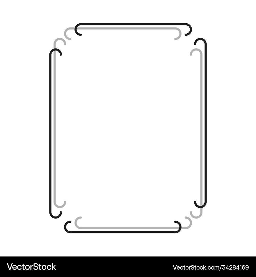 Simple elegant frame linear Vector Image