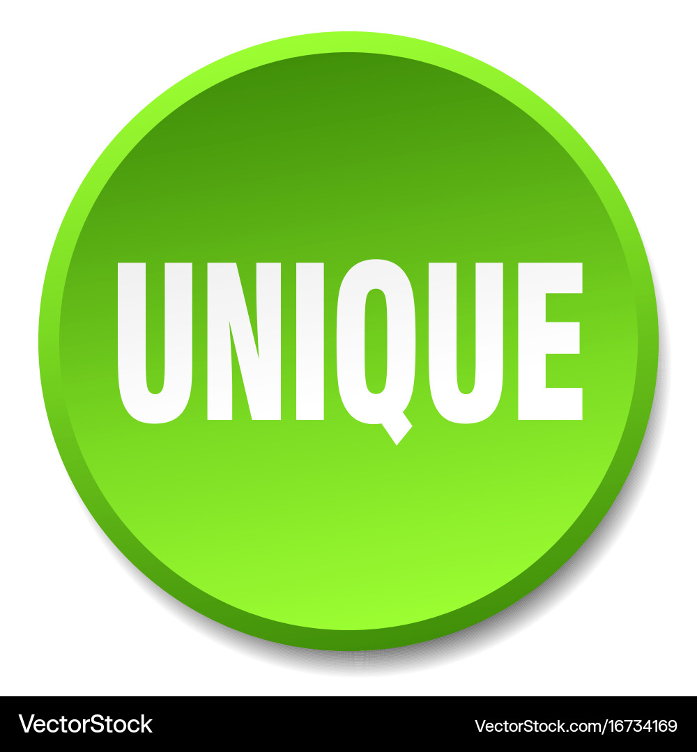 Unique green round flat isolated push button vector image