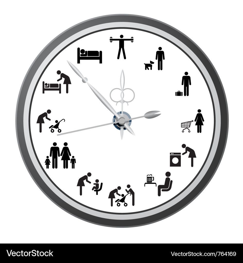 Working Day Icons Vector Image
