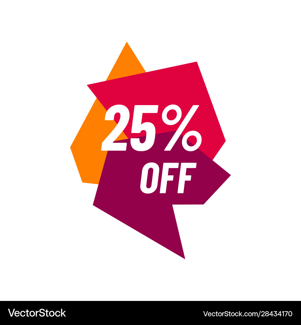 25 off sale percent discount marketing 25 off sale percent discount marketing vector image