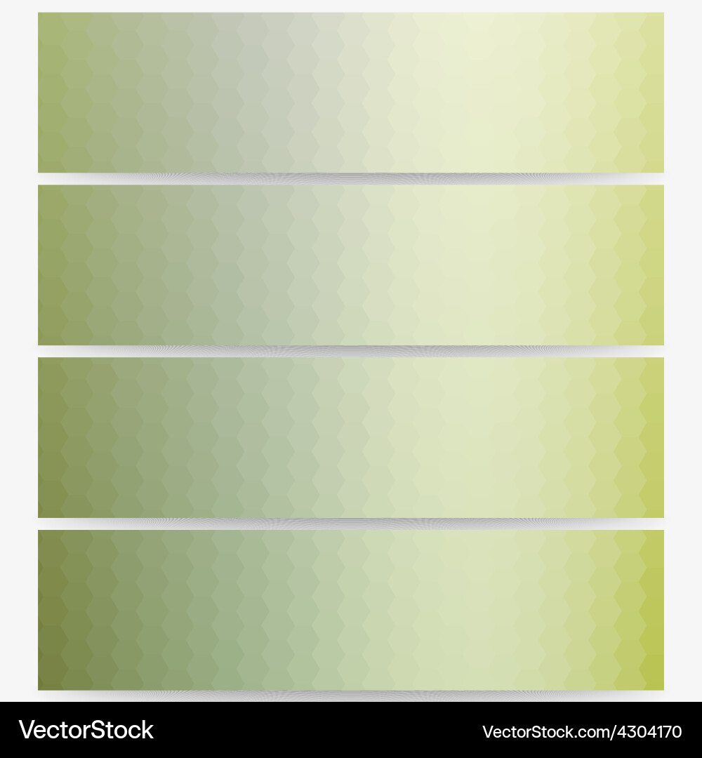 Abstract hexagonal headers set blurred design vector image