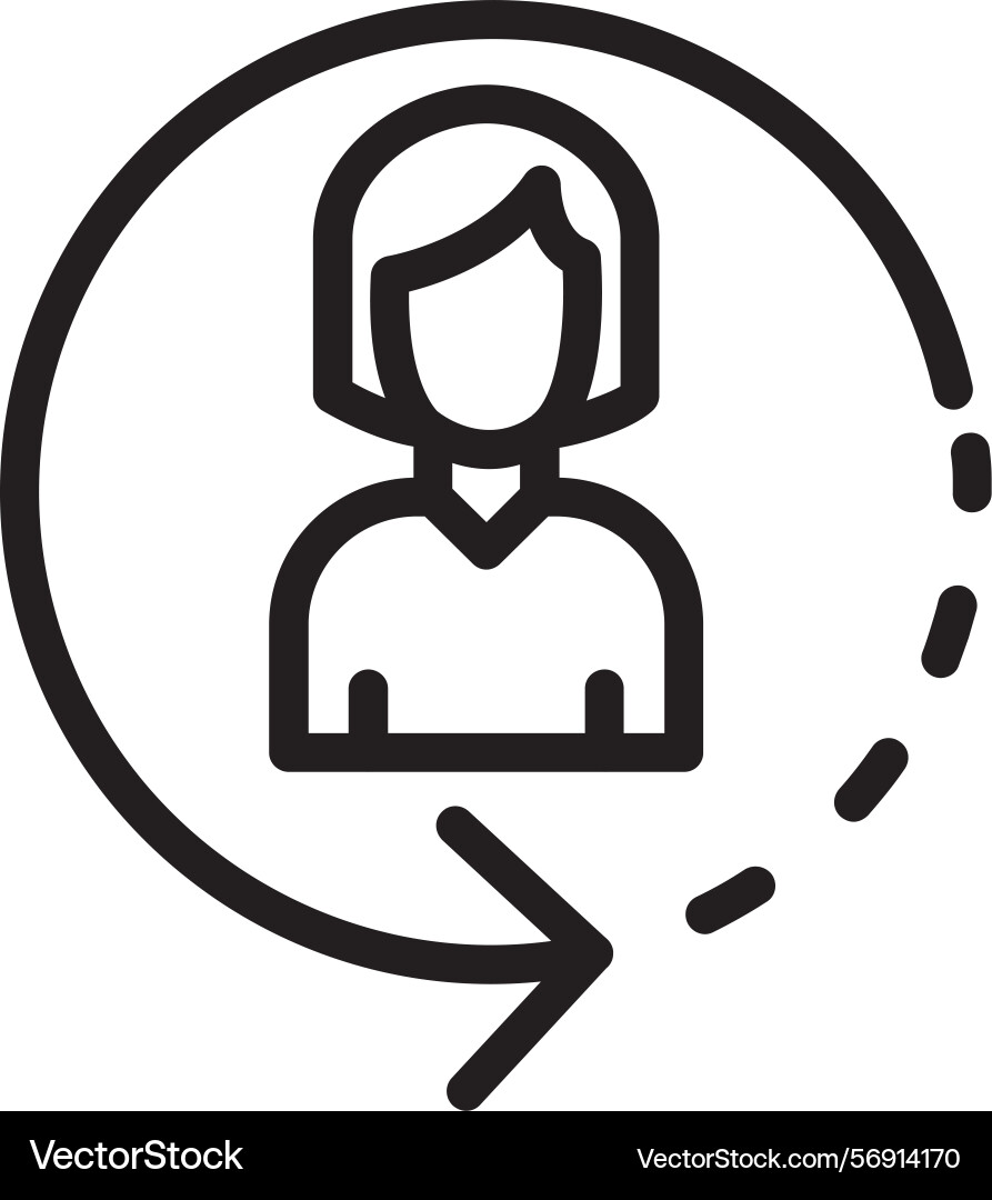 Churn rate linear style icon design Vector Image