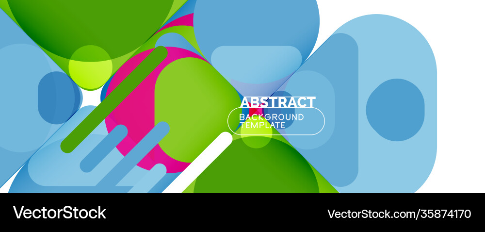 Flat geometric round shapes and dynamic lines Flat geometric round shapes and dynamic lines vector image
