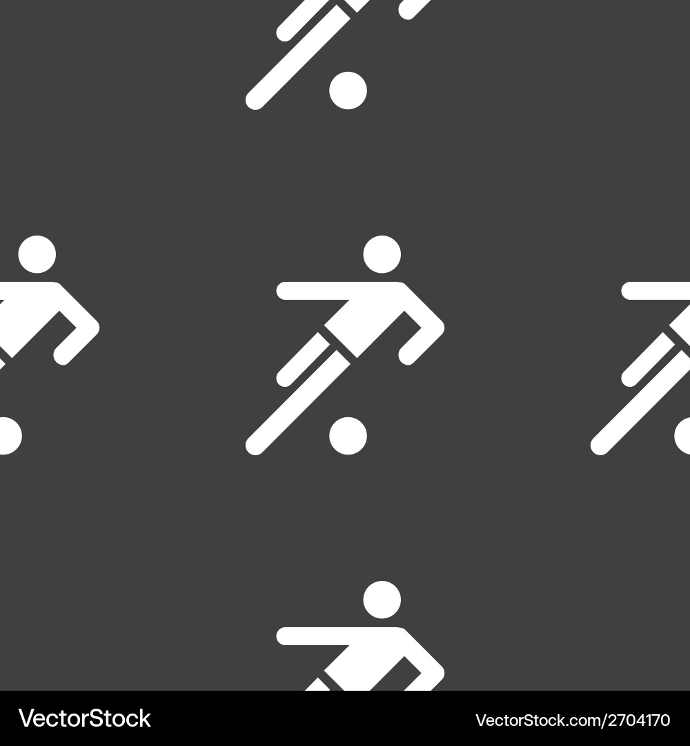 Fußball Spieler Web-Icon flaches Design nahtlos grau Vektorbild