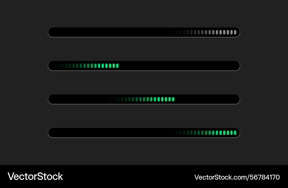 Futuristic web progress slider bar element in set Futuristic web progress slider bar element in set vector image