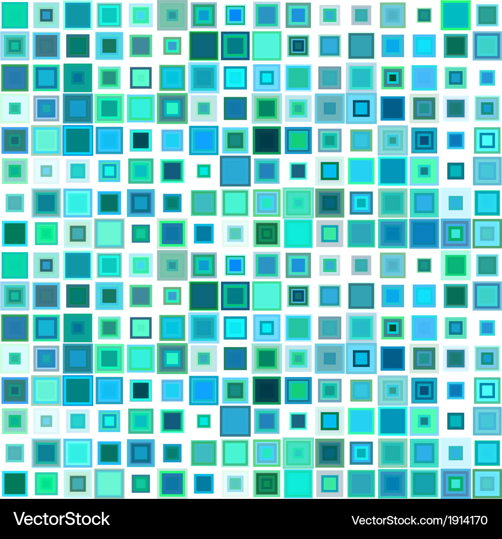 Geometric Square Mosaic Pattern Vector Image