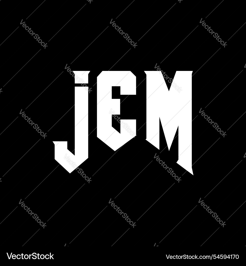 Jem letter logo design for technology company Vector Image
