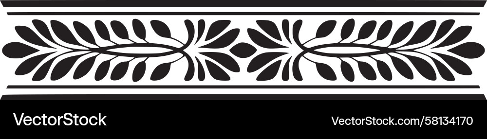 Leaf Border Pattern Vector Image