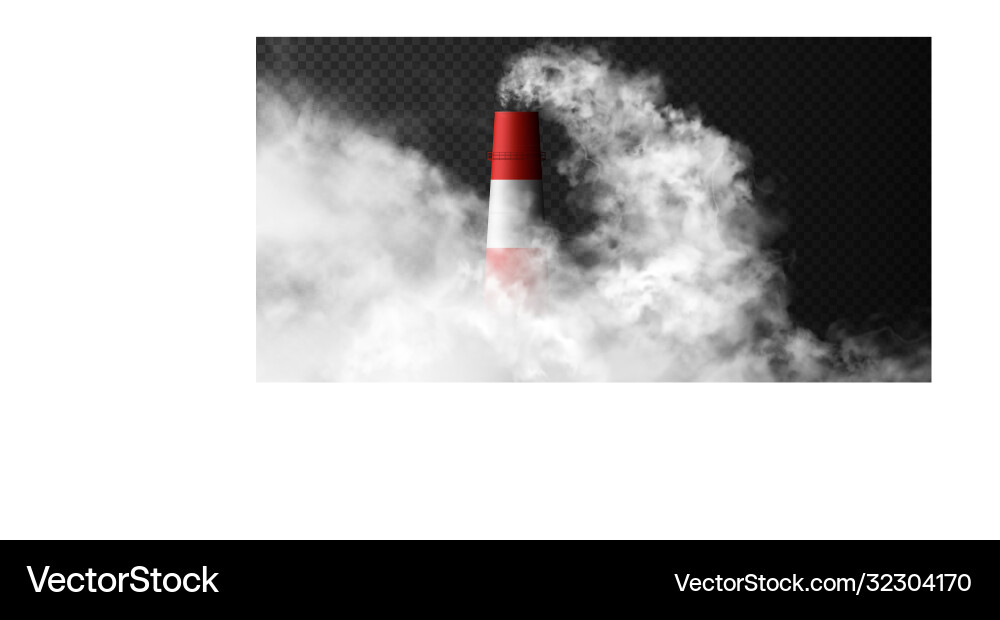 One factory stack with a dense smoke floating from One factory stack with a dense smoke floating from vector image