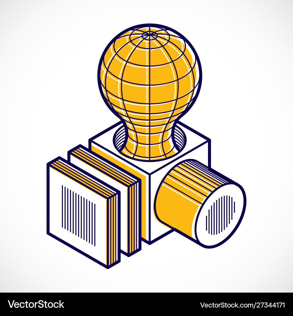 3d design abstract dimensional cube shape Vector Image