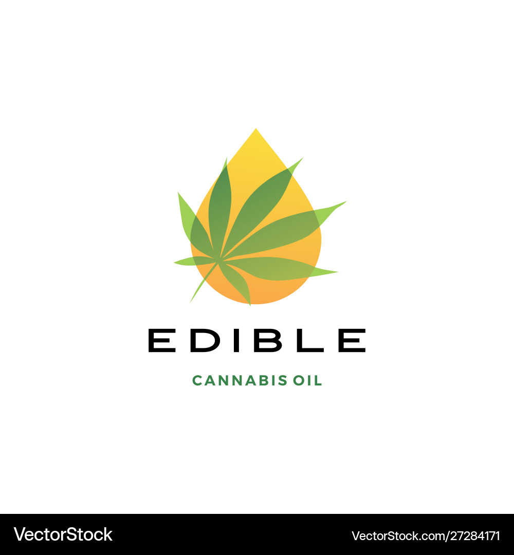 Cannabis oil logo icon Cannabis oil logo icon vector image