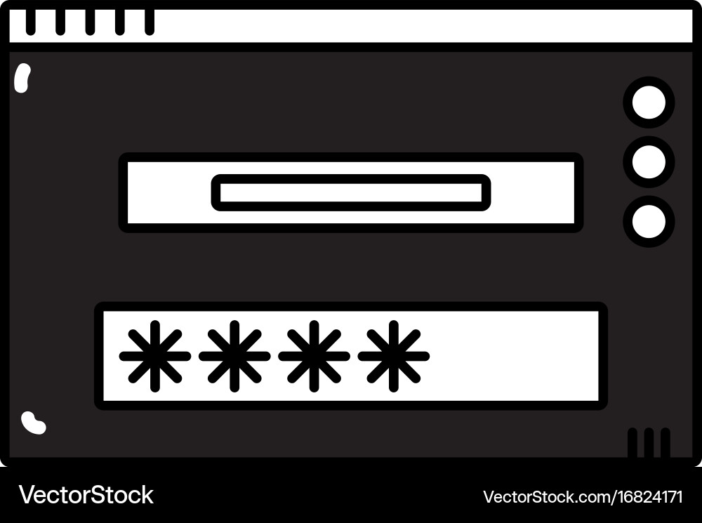 Contour window web technology element design vector image