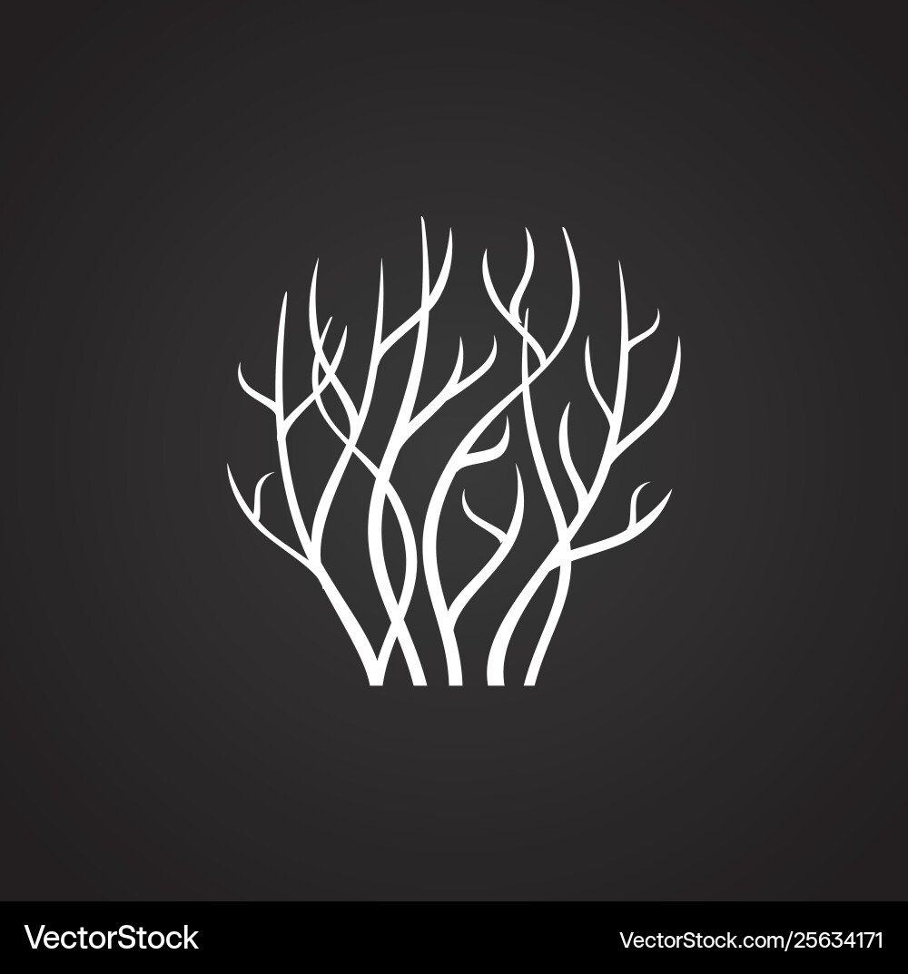 Coral icon on background for graphic and web Vector Image
