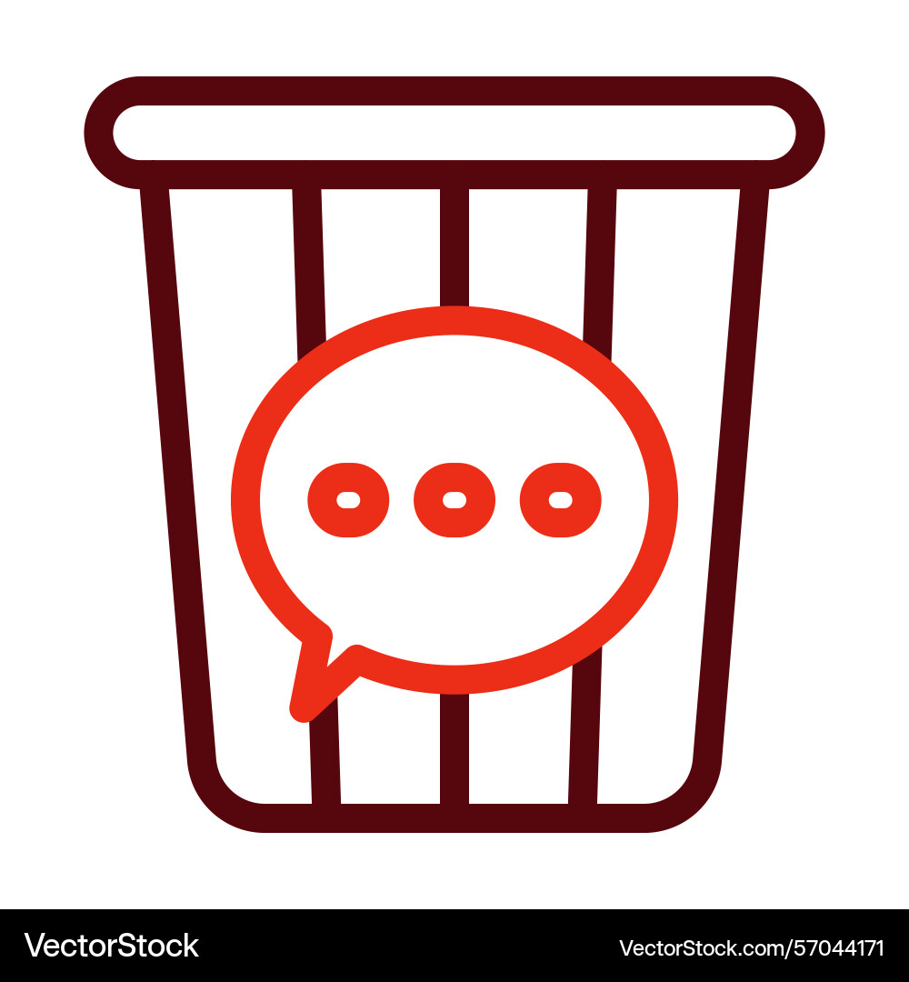 Delete message thick line two color icons Vector Image