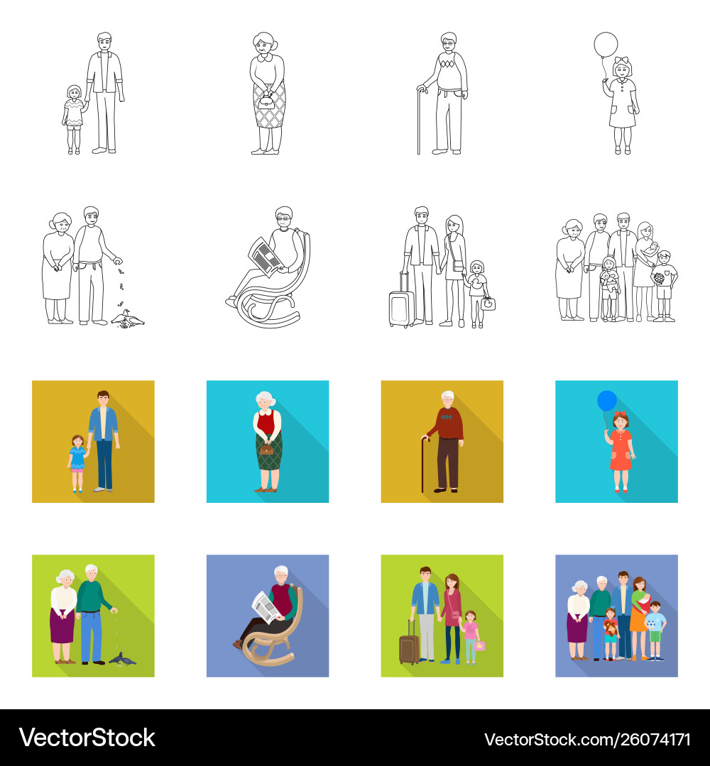 Design character and avatar icon set Design character and avatar icon set vector image