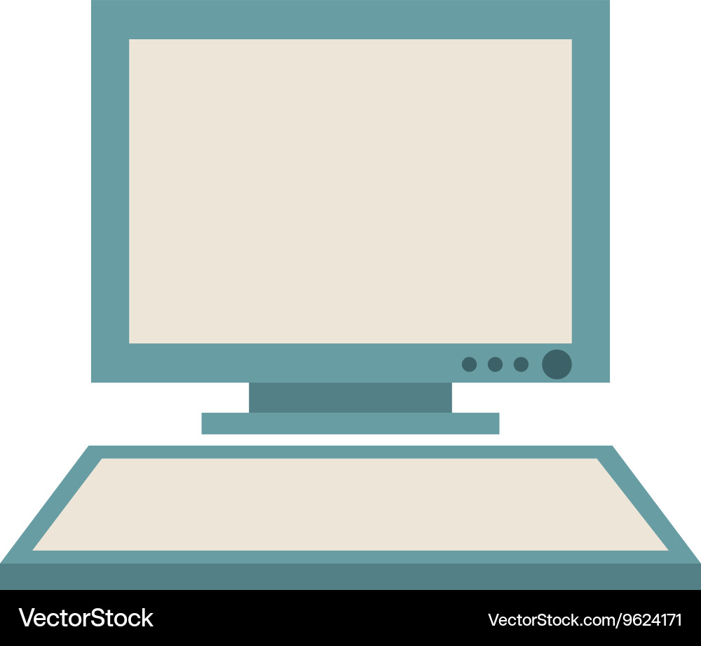 Desktop computer isolated icon design Vector Image