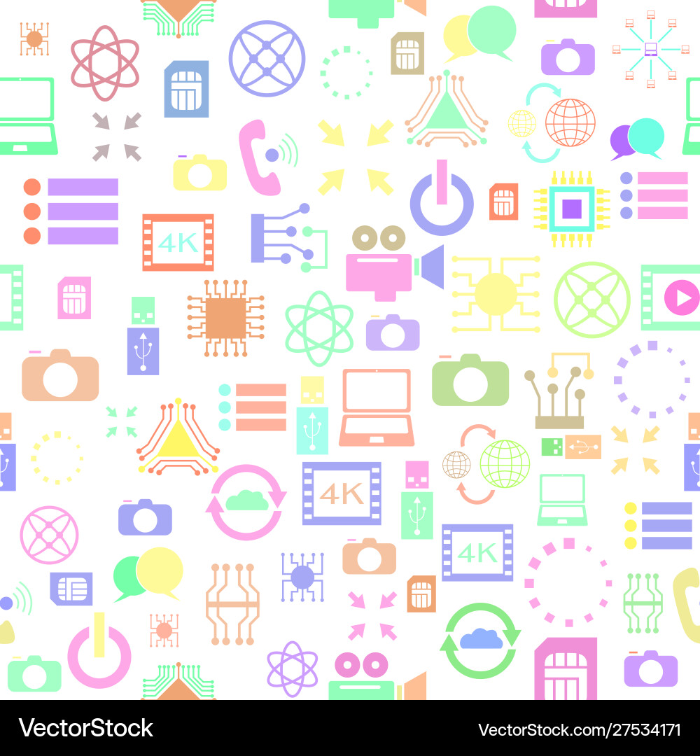 Digital seamless pattern background icon vector image