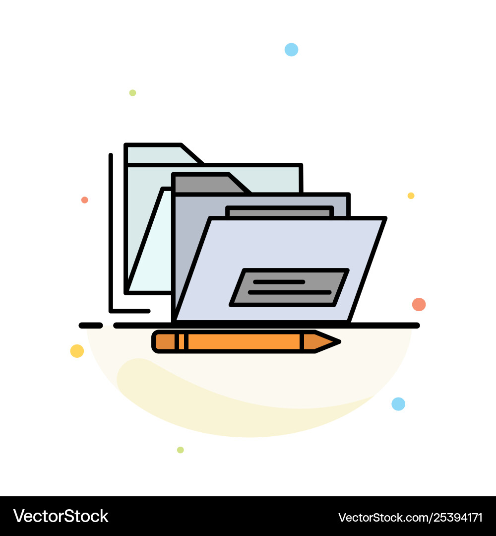 File folder date safe abstract flat color icon File folder date safe abstract flat color icon Vector Image