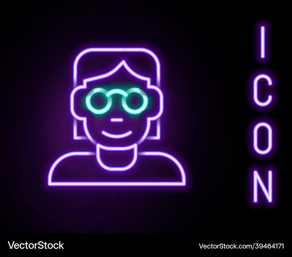 Glowing Neon Line Hacker oder Coder Icon isoliert Glowing Neon Line Hacker oder Coder Icon isoliert vektorbild