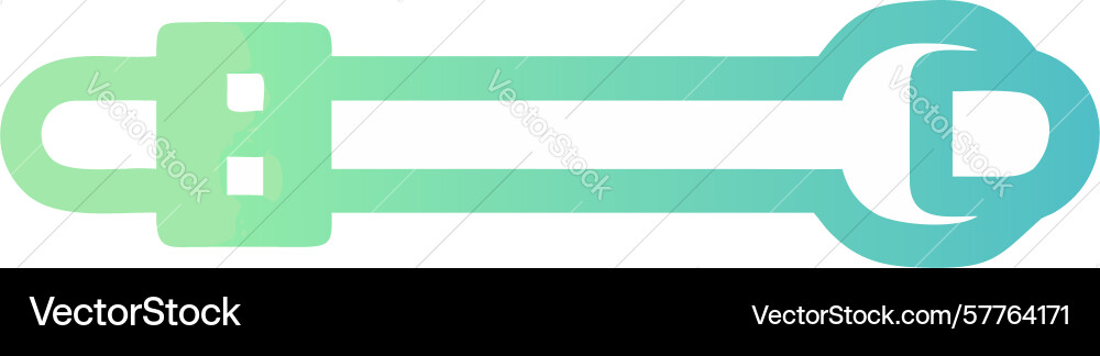 Gradient wrench spanner tool icon for mechanics Vector Image