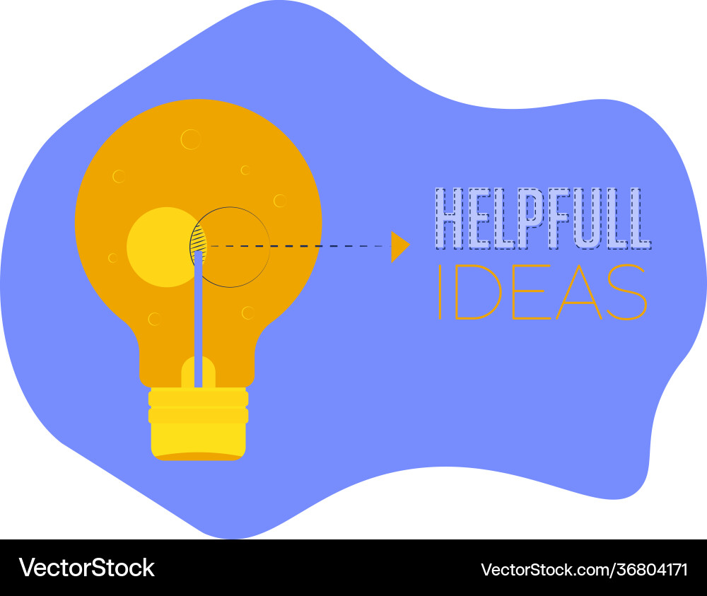 Helpfull idea lamp Helpfull idea lamp Vector Image