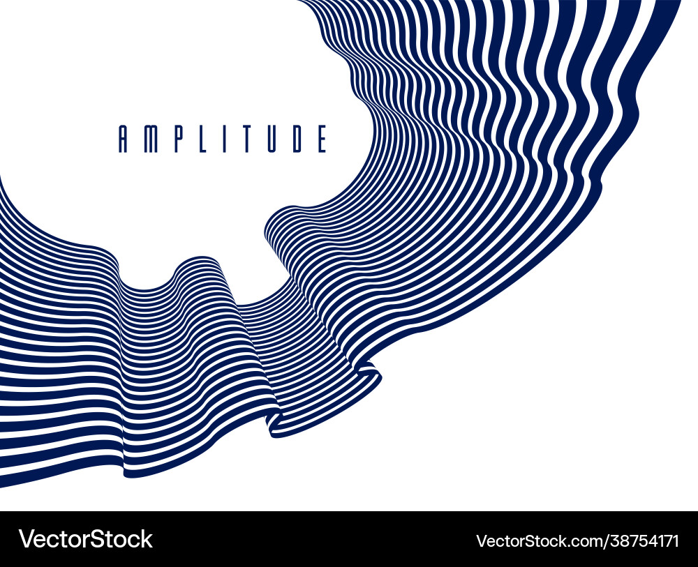 Minimal design abstract lines in 3d Minimal design abstract lines in 3d vector image