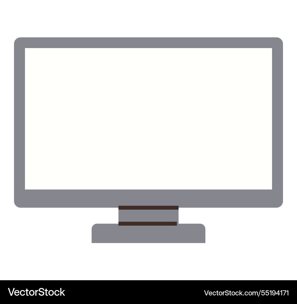 Minimalist design of a computer monitor with blank Minimalist design of a computer monitor with blank vector image