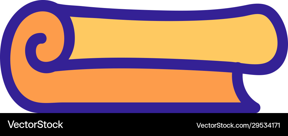 Parchment Papier Scroll-Symbol isoliert Vektorbild