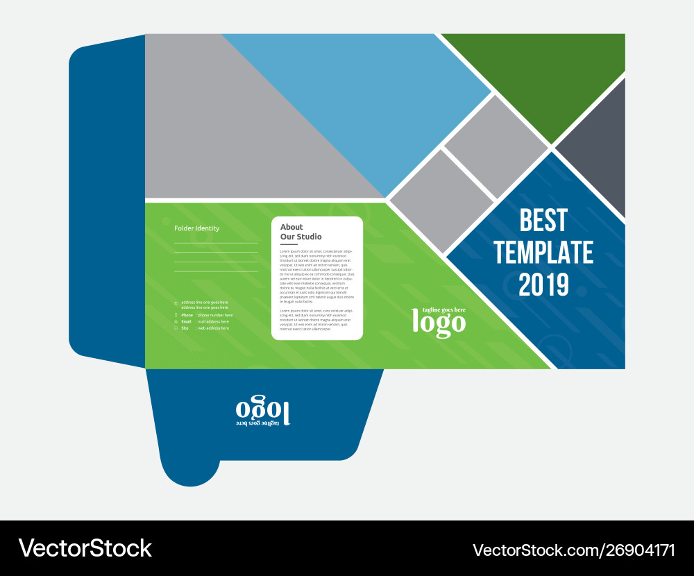 Presentation folder design Vector Image