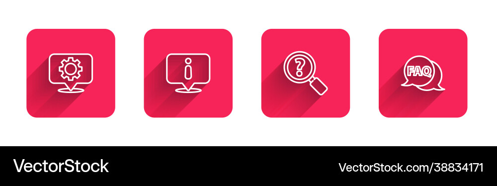 Set line location with gear information unknown Set line location with gear information unknown vector image