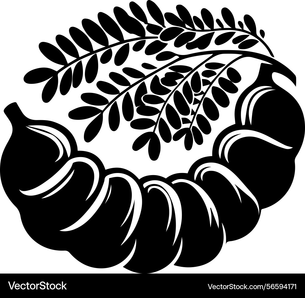 Simple icon of a tamarind logo design Vector Image