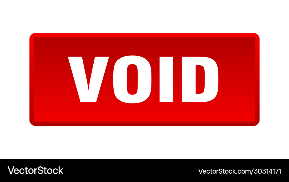 Void button square red push Vector Image
