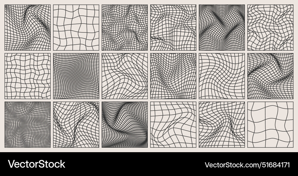 Wireframe shapes lined perspective mesh 3d grid Wireframe shapes lined perspective mesh 3d grid vector image