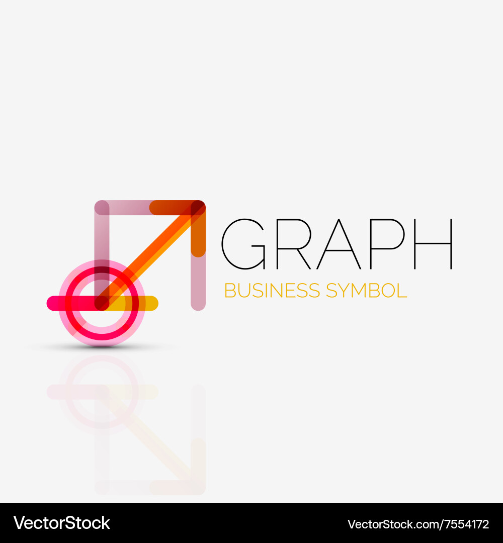 Abstract logo idea linear chart or graph vector image
