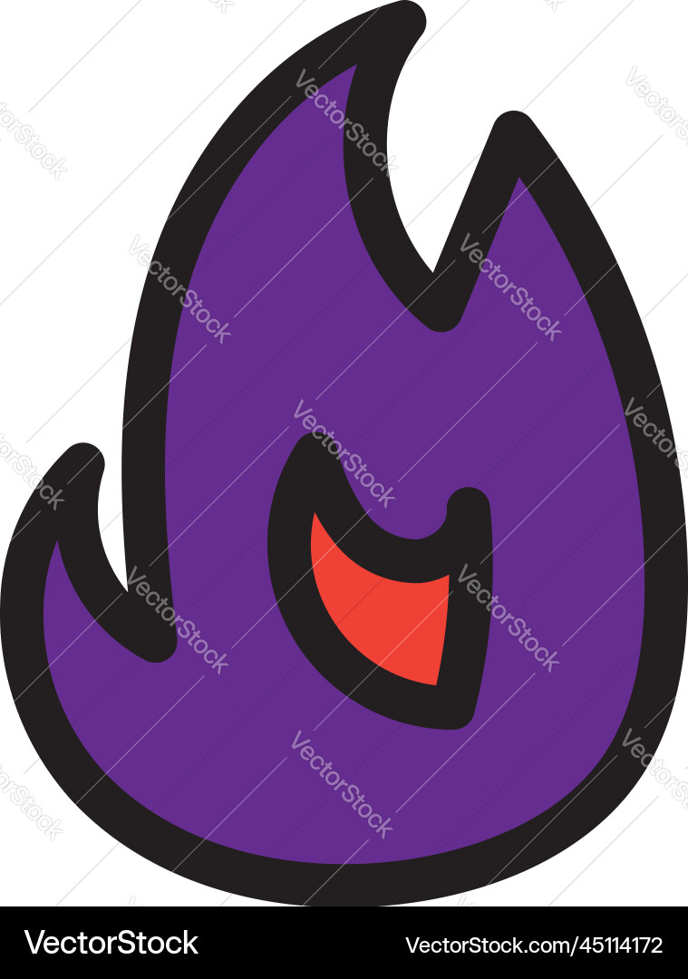 Burning flame for make lab experiment icon Burning flame for make lab experiment icon vector image