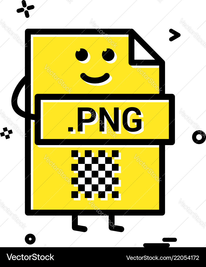 Computer png file format type icon design Computer png file format type icon design vector image