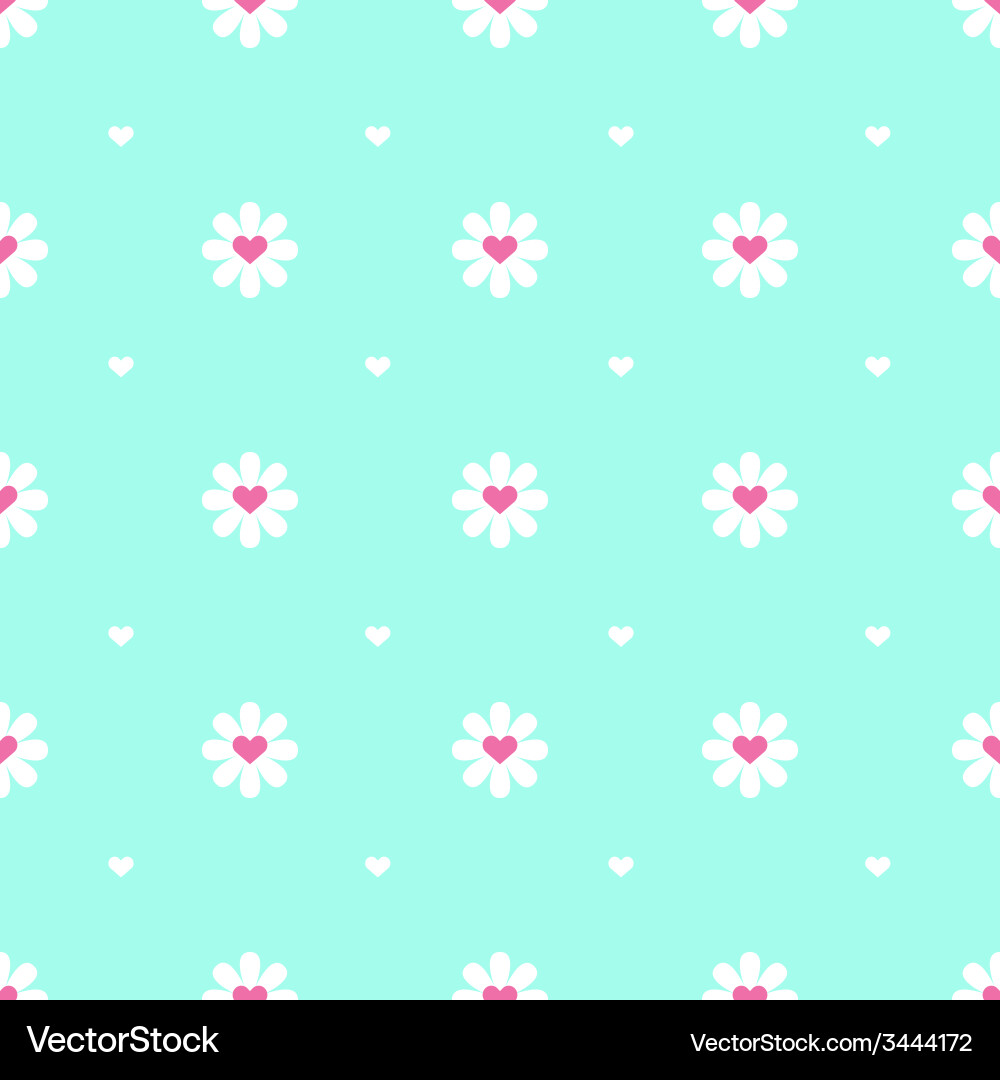 Flat minimalistic camomile seamless pattern Vector Image