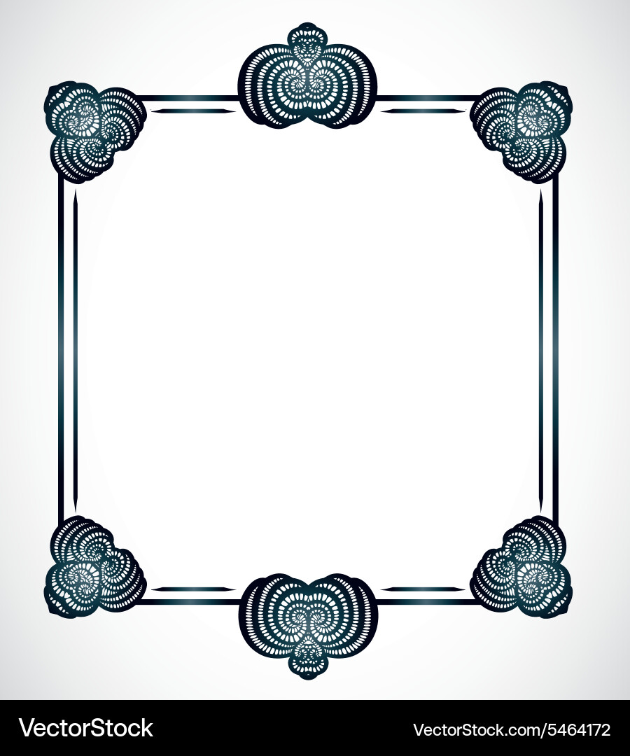 Frame with abstract shapes vector image