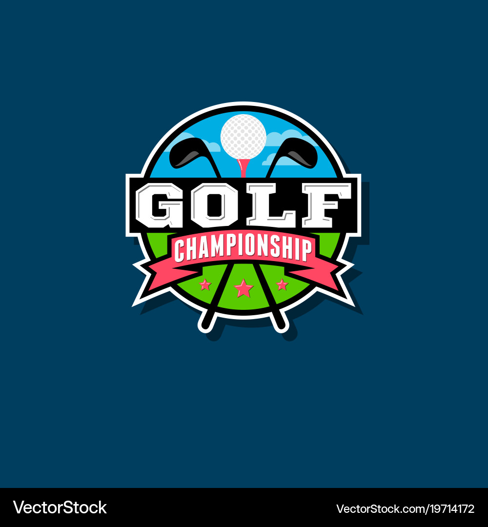 Golf Championship Logo Emblem vector image
