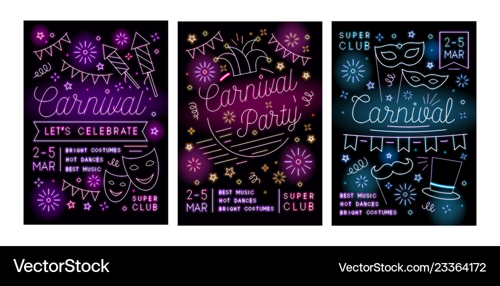 Masquerade Party Flyers & Invitations Vector Image